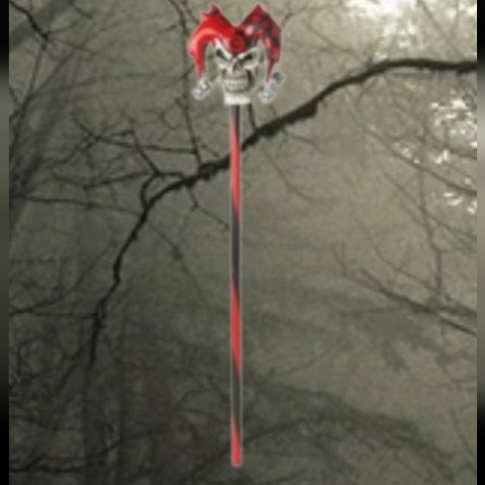 Red and Black Skull Staff